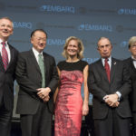 世界资源研究所主席安德鲁·斯蒂尔、世界银行行长吉姆·金和纽约市长迈克尔·布隆伯格发表了讲话。图片来源世界银行。