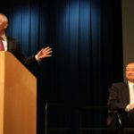 WRI总裁Andrew Steer和世界银行行长Kim。摄影:Aaron Minnick