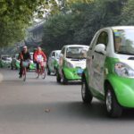 共享汽车开始在中国城市扎根，有助于减少汽车拥有量、交通拥堵和空气污染。图片来源:gaoloumi.com