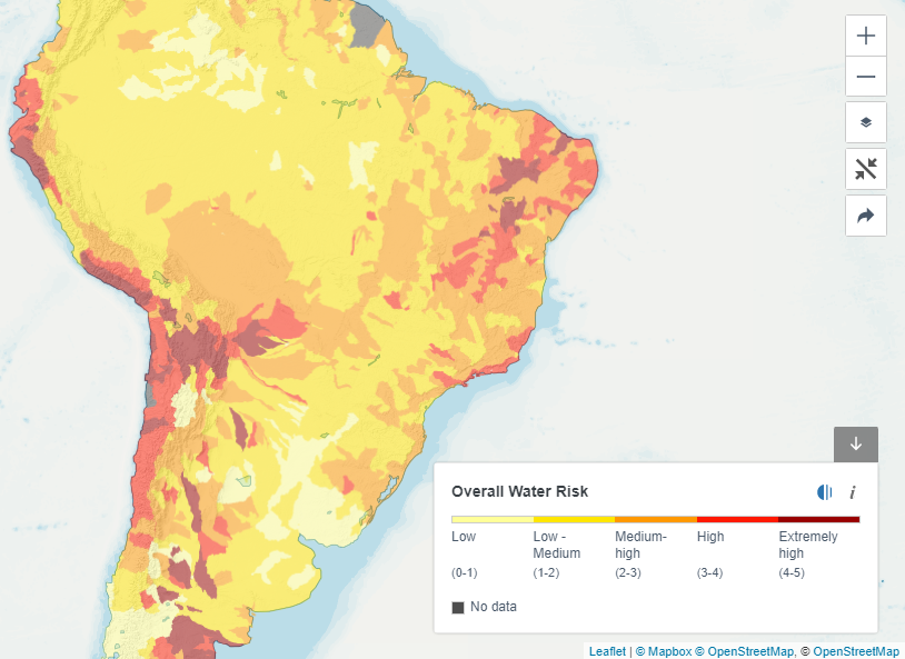 巴西水资源风险地图